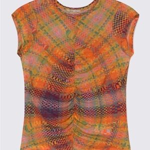 Paloma Wool Orange Glitchcore Top